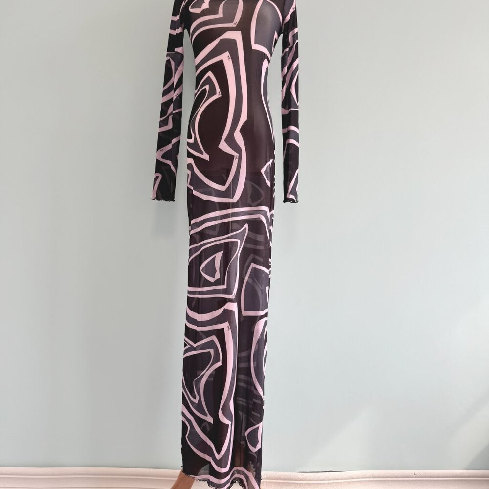 Emilio Pucci labirinto print tulle dress - black - Picture 10 of 14